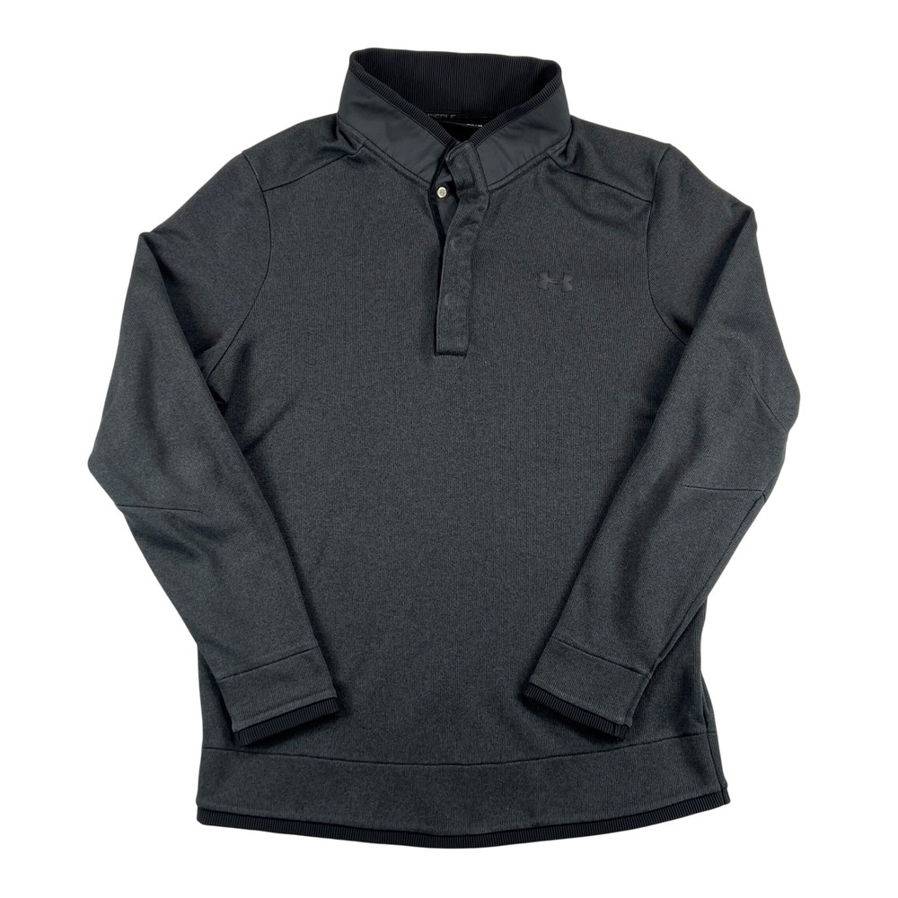 Under Armour Golf ColdGear 1/4 Snap Pullover Mens Medium‎ Black Mock Neck Active